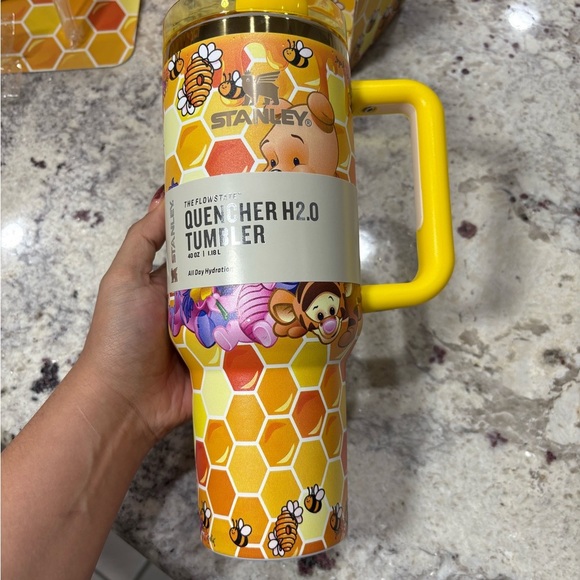 Stanley Yellow Winnie the Pooh Honeycomb Tumbler - Picture 3 of 3